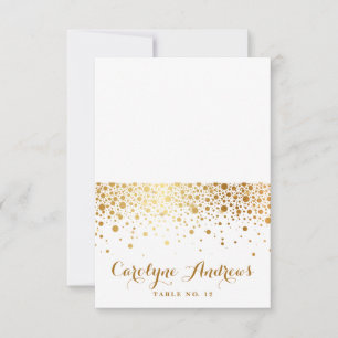 Imitate Golden Foil Confetti Dots Elegante Platzka Einladung