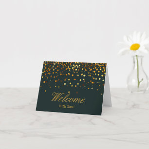 Imitate Golden Foil Confetti Glitzern Herzlich wil Karte