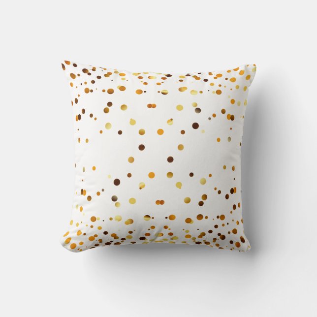 Imitate Golden Foil Confetti Glitzern Kissen (Vorderseite)