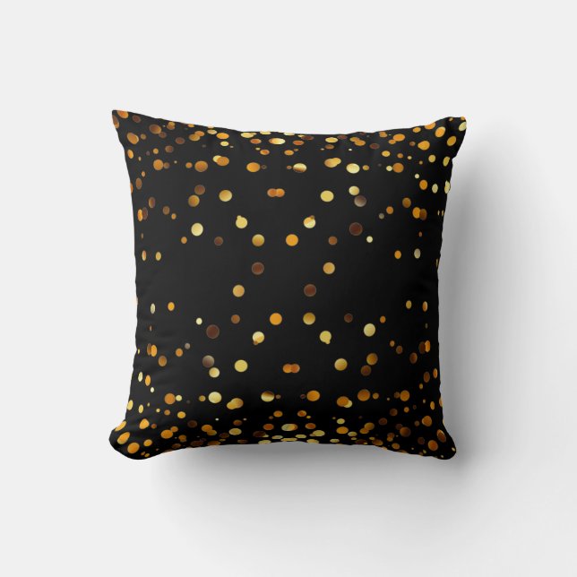 Imitate Golden Foil Confetti Glitzern Kissen (Vorderseite)
