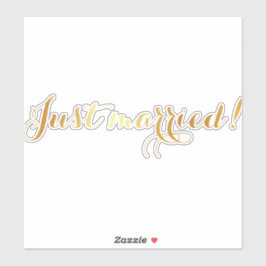Imitate-golden Just Married Aufkleber