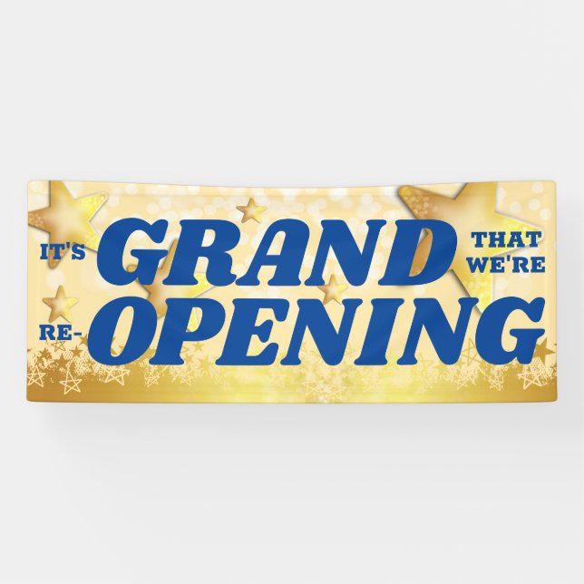 Imitate goldene Sterne Großer Empfang Banner (Horizontal)