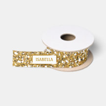 Imitate Goldener gelber Glitzer Textur mit Text