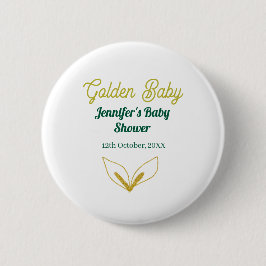 Imitate goldfarbene grüne Walddusche verzauberte B Button