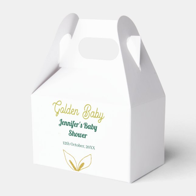 Imitate goldfarbene grüne Walddusche verzauberte B Geschenkschachtel (Vorderseite)