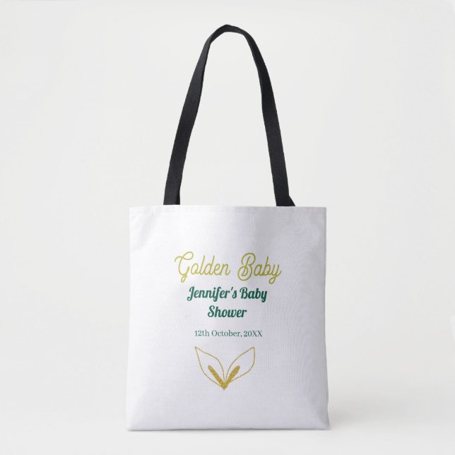 Imitate goldfarbene grüne Walddusche verzauberte B Tasche (Vorderseite)