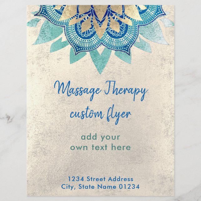 IMITATE Goldfolie Blaue Lotus Blume Flyer (Vorne)