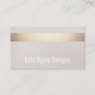 Imitate Goldfolie gestreift Elegant Moderne Beige  Visitenkarte