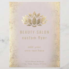 ・IMITATE Goldfolie Lotus Blume Schönheitssalon Flyer