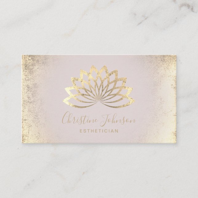 Imitate Goldfolie Lotus Logo Visitenkarte (Vorderseite)