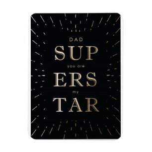 Imitate Goldfolie Papa ist Superstar Vaterzeitmagn Magnet