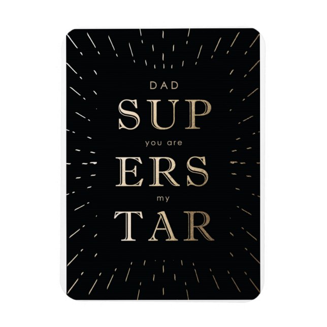 Imitate Goldfolie Papa ist Superstar Vaterzeitmagn Magnet (Vertikal)