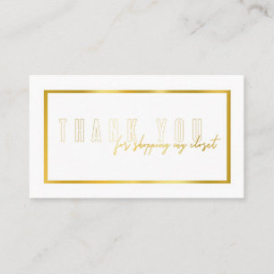 Imitate Goldfolie Poshmark Vielen Dank Visitenkarte