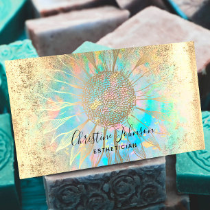 Imitate Goldfolie Sonnenblumenlogo Visitenkarte
