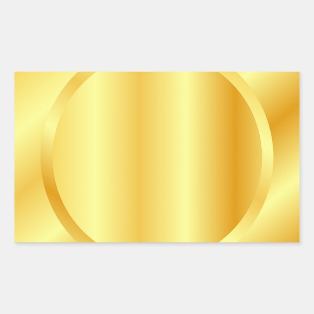 Imitate Goldleere Vorlage Hinzufügen von Text-Mono Rechteckiger Aufkleber (Vorderseite)