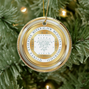 Imitate Goldmedaille Alchemy Pizza Medizin Weihnac Keramik Ornament