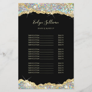 Imitate Goldmedaille Glitzer Preisliste Flyer