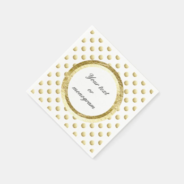Imitate Goldpolka-Punktmuster Serviette (Ecke)