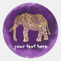 Imitate Goldstäbchen-Elefant lila Pinselstrich