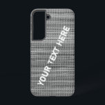 Imitate Grauer Fabric, benutzerdefinierter Textnam Samsung Galaxy Hülle<br><div class="desc">Graues Stofftuch - Text hinzufügen - Anpassbar</div>