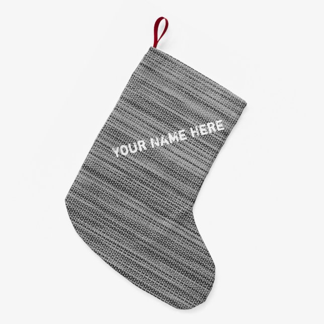 Imitate Gray Fabric Weihnachtsbaum Strumpf Individ Kleiner Weihnachtsstrumpf (Vorderansicht (hängend))