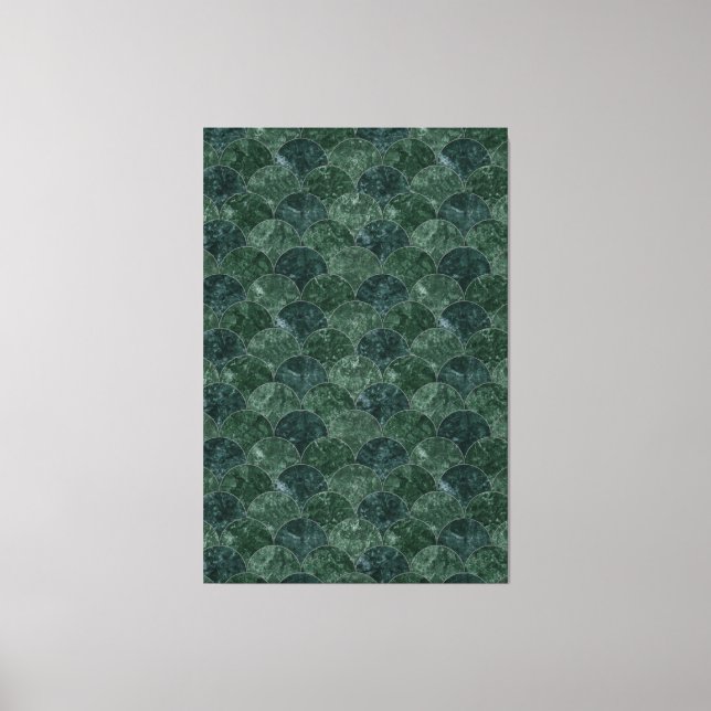 Imitate Green Stone Mermaid Scales Leinwanddruck (Vorderseite)