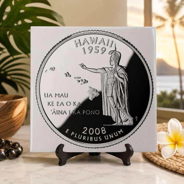 Imitate Hawaii Staat Quarter Fliese (Faux Hawaii State Quarter Tile)