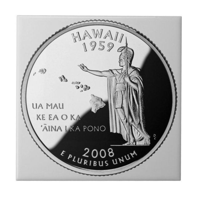 Imitate Hawaii Staat Quarter Fliese (Vorderseite)