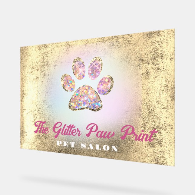 Imitate Hintergrund Glitzer Pfosten Drucklogo Acrylschild (Winkel)