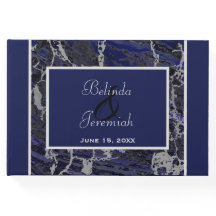Imitate Hochzeit von Silver & Navy-Marmor