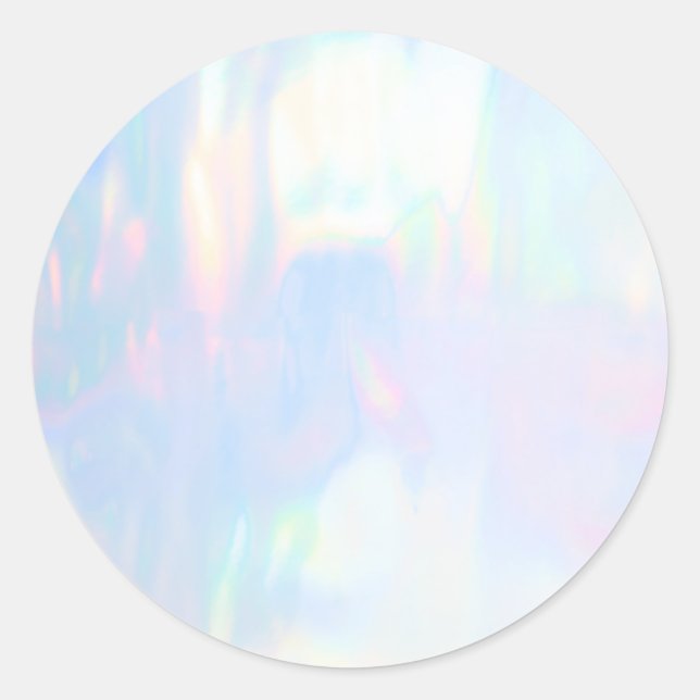 Imitate Holo Trendy Classic Round Sticker (Vorderseite)