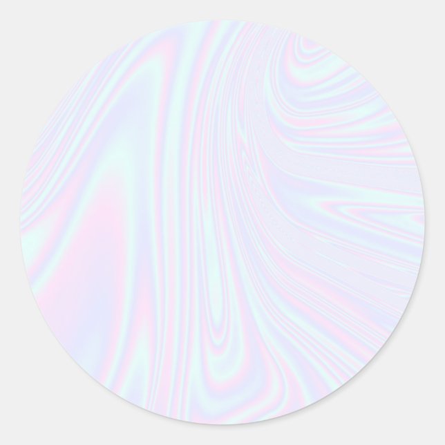 Imitate Holografie-Effekt-Textur blau Runder Aufkleber (Vorderseite)
