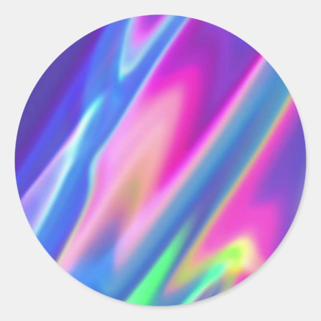 Imitate Holografisch Rosa Lila, kundenspezifische  Runder Aufkleber (Vorderseite)