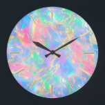 IMITATE holografische Opal Große Wanduhr<br><div class="desc">Beachten Sie bitte,  dass der holografische Effekt nicht real ist,  sondern nur simuliert</div>