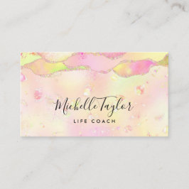 Imitate Holograph iridescent opal stone elegantes  Visitenkarte