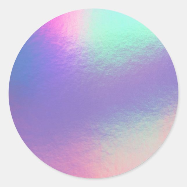 Imitate Holographic Custom Trendy Classic Round St Runder Aufkleber (Vorderseite)