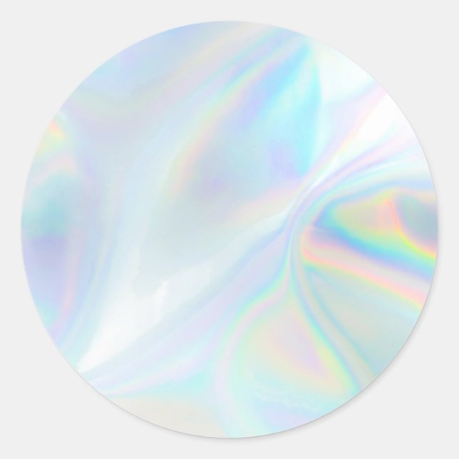 Imitate Holographic Custom Trendy Runder Aufkleber (Vorderseite)