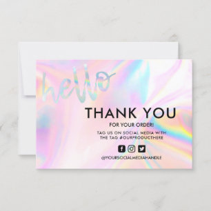 Imitate Holographic Hallo Vielen Dank, Media Inser