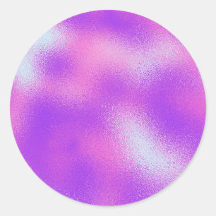 Imitate Holographic Lila Custom Trendy Runder Aufkleber