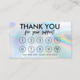 Imitate Holographic Makeup Hair Logokarte Visitenkarte