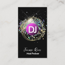 Imitate Holographic Music Producer Gold Rings Visitenkarte