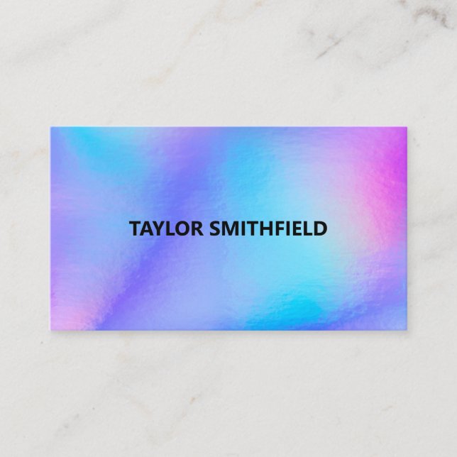 Imitate Holographic Trendy Business Card Visitenkarte (Vorderseite)
