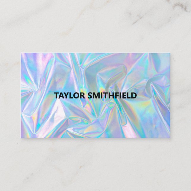 Imitate Holographic Trendy Business Card Visitenkarte (Vorderseite)