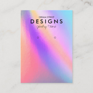 Imitate Holographic Trendy Earring Display Card Visitenkarte