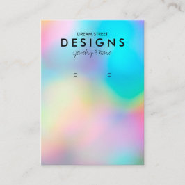 Imitate Holographic Trendy Earring Display Card Visitenkarte