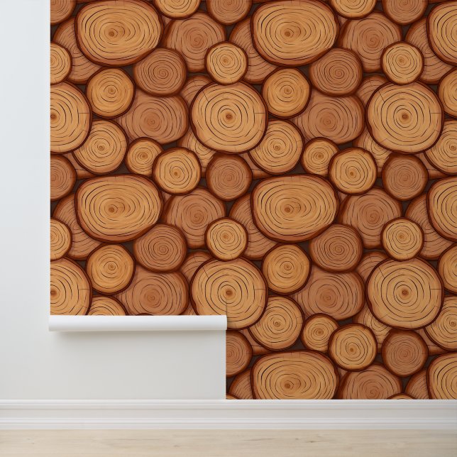 Imitate Holzprotokollabschlüsse Tapete (Anwendung)
