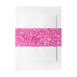 Imitate Hot Pink Glitzer Einladungsbanderole