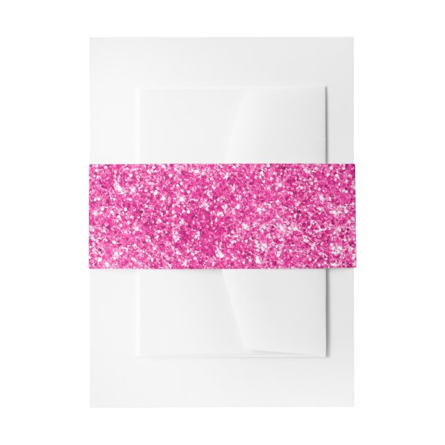 Imitate Hot Pink Glitzer Einladungsbanderole (Vorderseite Beispiel)