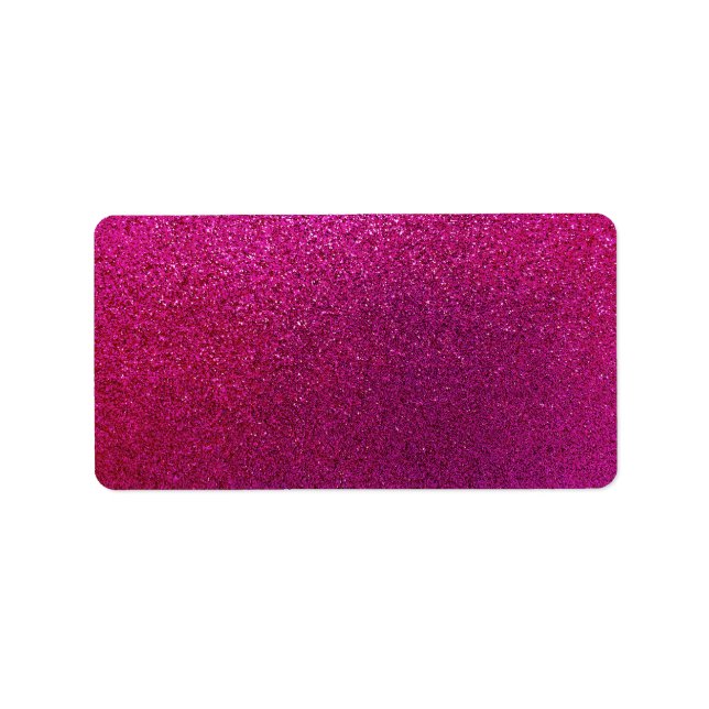 Imitate Hot Pink Glitzer Hintergrund Sparkle Adressaufkleber (Vorne)