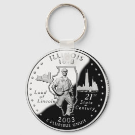 Imitate Illinois Staat Quarter Schlüsselanhänger